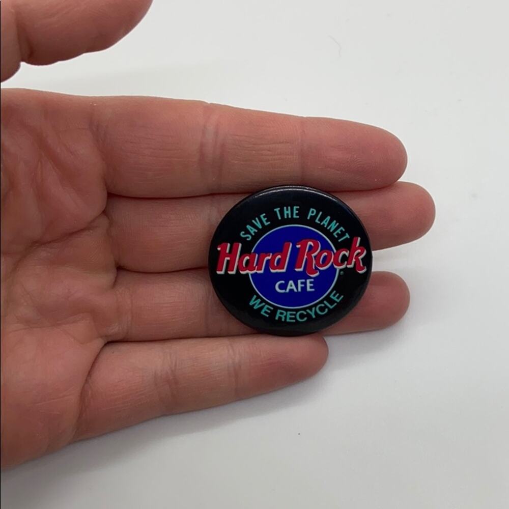 Save the planet Hard Rock Cafe we recycle pin